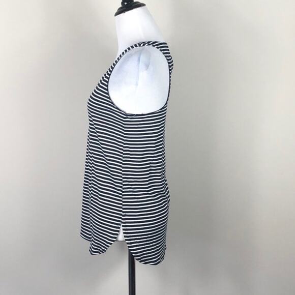 Joe Fresh Top Navy Blue Striped Tank Top - Picture 2 of 5